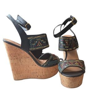 Nine West Platform Wedges with embellishment Vintage America Collection
